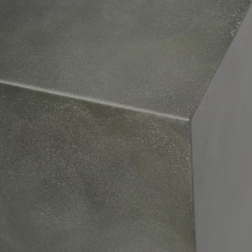 Wellington 33 In. X 24 In. Square Concrete Propane Outdoor Patio Fire Pit in Dark Grey